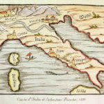 Map of Italy by Sebastian Munster, 1600