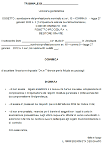 accettazione nomina di rappresentanza