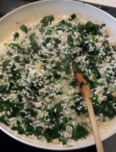 Risotto con spinaci