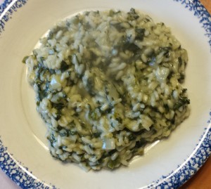 Risotto con spinaci